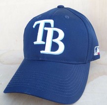 Tampa Bay Rays Blue With White Letters Adjustable Ball Cap SMALL/MEDIUM - £6.40 GBP