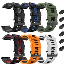 26Mm Compatible With Garmin Fenix 5X 7X Pro Watch Bands, Soft Silicone Straps Fo - £50.35 GBP