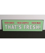 Authentic Jimmy Johns THATS FRESH Fast Food Tin Advertising Sign 5&quot;h x 18&quot;w - £23.59 GBP