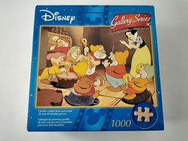 Disney Snow White &amp; The Seven Dwarfs Gallery Series 1000 Piece Real Wood Puzzle - £32.13 GBP