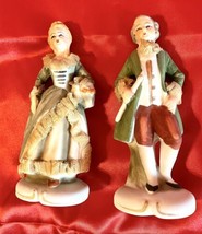 Vintage 5 Inch 1950s Hand Painted Porcelain Victorian Couple Stamped Japan - £31.17 GBP