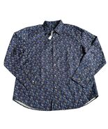 J Crew Oarsman Men’s Retro Button Up Long Sleeve Shirt Sz XL Paisley Blu... - $24.70