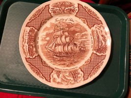 Vintage Alfred Meakin Staffordshire Fair Winds Friendship Of Salem Plate - £14.47 GBP