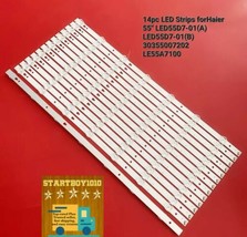 14pc LED Strips for Haier 55&#39;&#39; LED55D7-01(A) LED55D7-01(B) 30355007202 LE55A7100 - £24.78 GBP