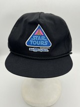 Vintage Star Tours Hat Cap Lucas Film Walt Disney World Black San Sun Ad... - $134.64