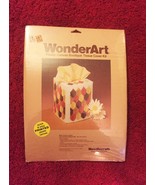 Vintage 70s WonderArt Plastic Canvas Tissue Cover Kit #6000 - by Needlec... - $18.00