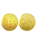 2024 Physical Bitcoin Commemorative Coin Metal Gold Plated Bit Coin Coll... - $254.12 MXN