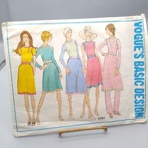 Vintage Sewing PATTERN Vogue Basic Design 2461, Easy Misses 1971 One Pie... - $18.39