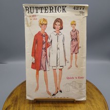 Vintage Sewing PATTERN Butterick 4277, Womens 1960s Dress and Coat, Quick and Ea - £29.68 GBP