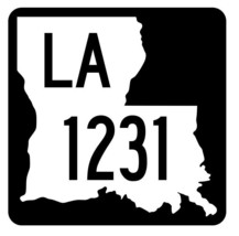 Louisiana State Highway 1231 Sticker Decal R6452 Highway Route Sign - $1.45+
