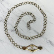 Vintage Gold Tone Anchor Metal Chain Link Belt Size XS Small S - $19.79