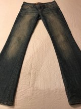 Wet Seal Women&#39;s Jeans Distressed Flare Stretch Jeans Junior Size 3/4 X 33 - £22.89 GBP