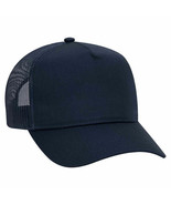 Navy Trucker Hat 5 Panel Mid Profile Adjustable Mesh Back Hat 1dz New 32... - $2,400.41 MXN