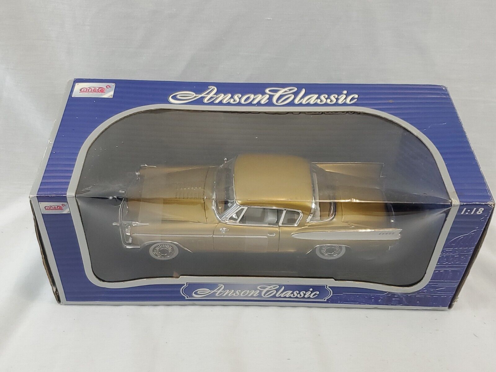 SEALED Anson Classic 1957 Studebaker Hudson Hawk Diecast Car 1/18 Gold - $39.59