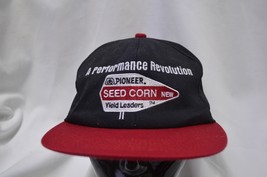 K-Products Pioneer Seed Corn Snapback Hat Cap Made in USA Red Black - £17.91 GBP