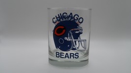 Vintage Chicago Bears Super Bowl Whiskey Low Ball Glass 4&quot; Excellent Condition - £30.70 GBP