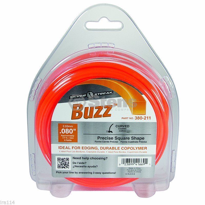 Primary image for Stens #380-211 Silver Streak Trimmer Line Buzz .080 1/2 lb. Donut