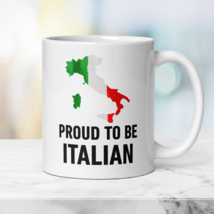 Patriotic Italian Mug Proud to be Italian, Gift Mug with Italian Flag - $21.50