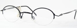 Vintage Bi 2182-16 Negro Raro Gafas Montura Metálica 38-25-135mm - $56.21