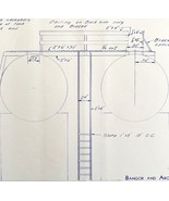 1948 Railroad Bangor Aroostook Car Oil Tank Cat Walk Blueprint C5 Train ... - $168.74