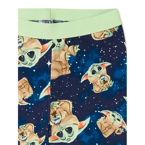 Star Wars The Mandalorian Boys Baby Yoda 2-Piece Pajama Set, Blue Size 10 Item image 3