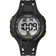 Timex DGTL 45mm Men&#39;s Watch - Black/Yellow Case - Black Strap - £31.85 GBP