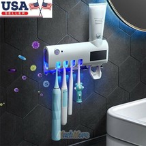 Uv Light Toothbrush Holder Electric Cleaner &amp; Automatic Toothpaste Dispe... - $39.99