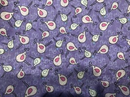 Heidi Grace A Little Birds Tale Birdies purple 100% Cotton Quilt fabric 1 yard - £6.82 GBP