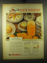 1947 Sunkist Oranges Ad - Ranch Breakfast - $18.49