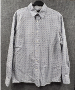 VTG Claiborne Shirt Men Medium Black Blue White Kaleidoscope Geo Print L... - £20.29 GBP