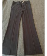 EDDIE BAUER Women’s 12 TALL Shaw Fit Flat Front Trousers Pants Black Pin... - $395.49 MXN