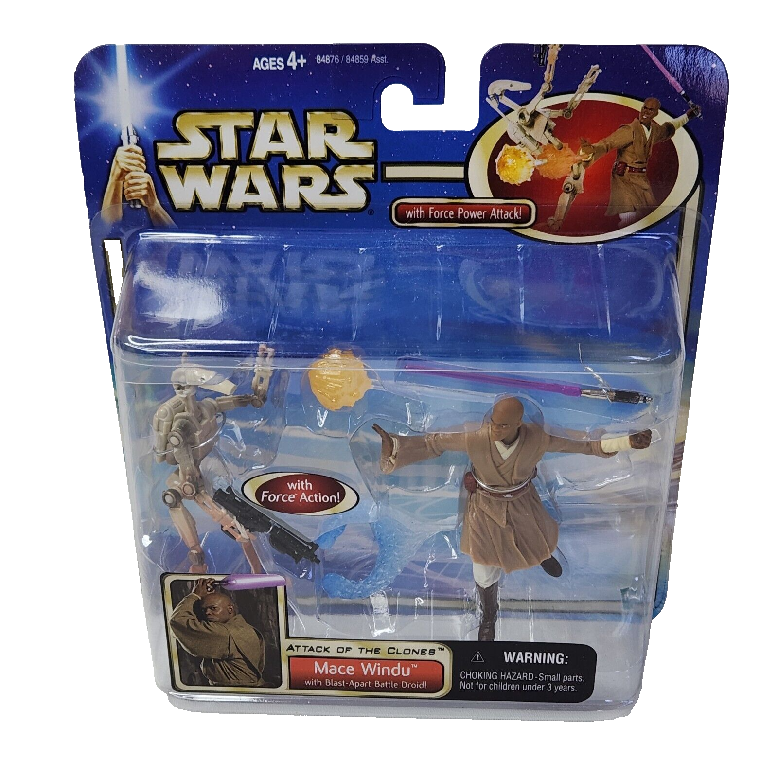 Primary image for 2002 HASBRO STAR WARS ATTACK OF THE CLONES MACE WINDU ACTION FIGURE # 84876