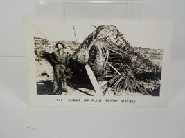 Postcard photo Soldier in front of Dummy Japan Plane Yontan Airfield Stu... - $9.95