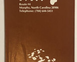 Vintage Bear Paw Brochure Murphy North Carolina BRO13 - $10.88