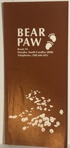 Vintage Bear Paw Brochure Murphy North Carolina BRO13 - £8.68 GBP
