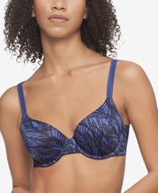 Calvin Klein Womens Lightly Lined Perfect Coverage Bra Size 32 D Color Blue - £31.64 GBP