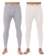 Fruit Of The Loom Big Men&#39;s Thermal Bottoms 2 Pack Size 3XL Natural &amp; Gr... - £15.98 GBP