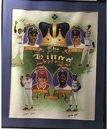 Rickey Henderson, Nolan Ryan, P. Rose &amp; Hank Aaron Signed The Kings Fram... - $11,974.13 MXN