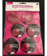 6 pc Wilton Wedding Bridal Party Favor Buttons Bachlorette Bride Maid of... - $5.41 CAD