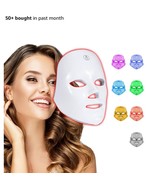LED Face Mask Light Therapy – 7-in-1 Colors Facial Skin Care for White  - $831.79 MXN