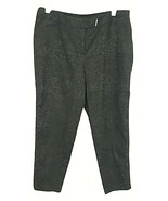 Kim Rogers Womens Pants 10 Petite  Black Floral Capris Cropped - £8.66 GBP