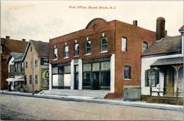 Bound Brook New Jersey Post Office Bldg Pub by Fetterly &amp; Loree NJ Postcard U11 - £3.81 GBP