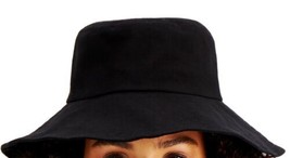 allbrand365 designer Womens Fabric Bucket Hat Color Black Size One Size - £31.15 GBP