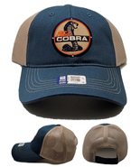 Checkered Flag Cobra New Ford Mustang French Blue Tan Mesh Era Car Hat Cap - £18.09 GBP