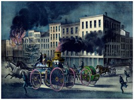 4454.City fire.Victorian early firefighters engines.POSTER.decor Home Office art - £13.51 GBP+