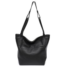 SC  Leather Tote For Women  Design Large Shoulder Bag Bucket Soft Natural Cowhid - £94.11 GBP