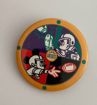 Mickey Mouse Tuff Playing Football Button Pin - £11.98 GBP