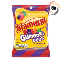 6x Bags Starburst Duos Assorted 2in1 Flavored Gummies Candy | 5.8oz - £19.97 GBP