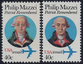 C98a 40c Color Shift Error / EFO Perf 10.5 x 11.25 &quot;Philip Mazzei&quot; Mint NH - £13.02 GBP