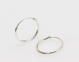 STERLING Silver baby kid hoop earring 10 MM  #615 - £3.94 GBP